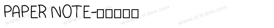 PAPER NOTE字体转换